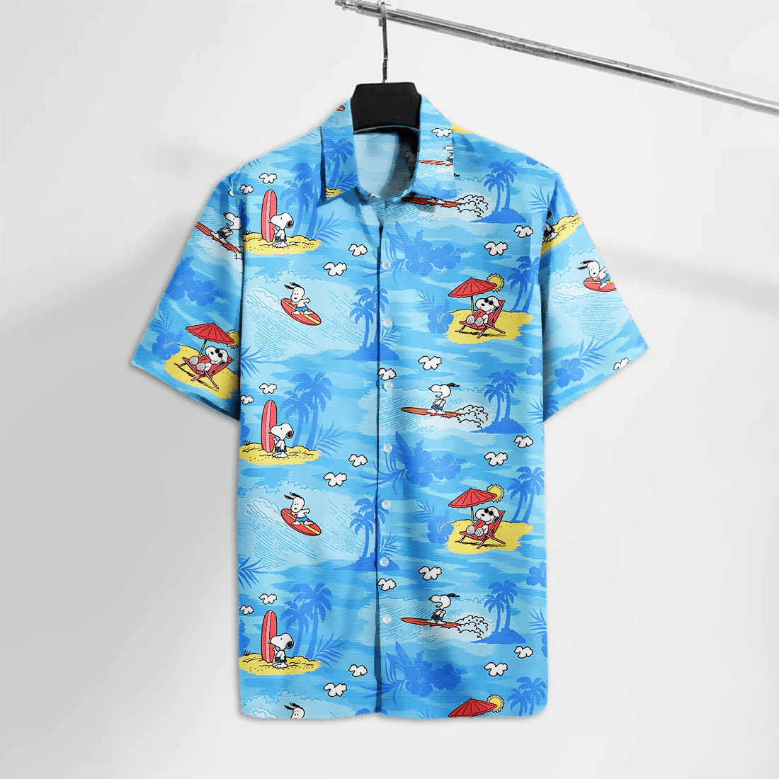 Peanut Hawaiian Shirt Peanut Beagle On The Beach Hawaii Tshirt Cute High Quality Peanut Aloha Shirt