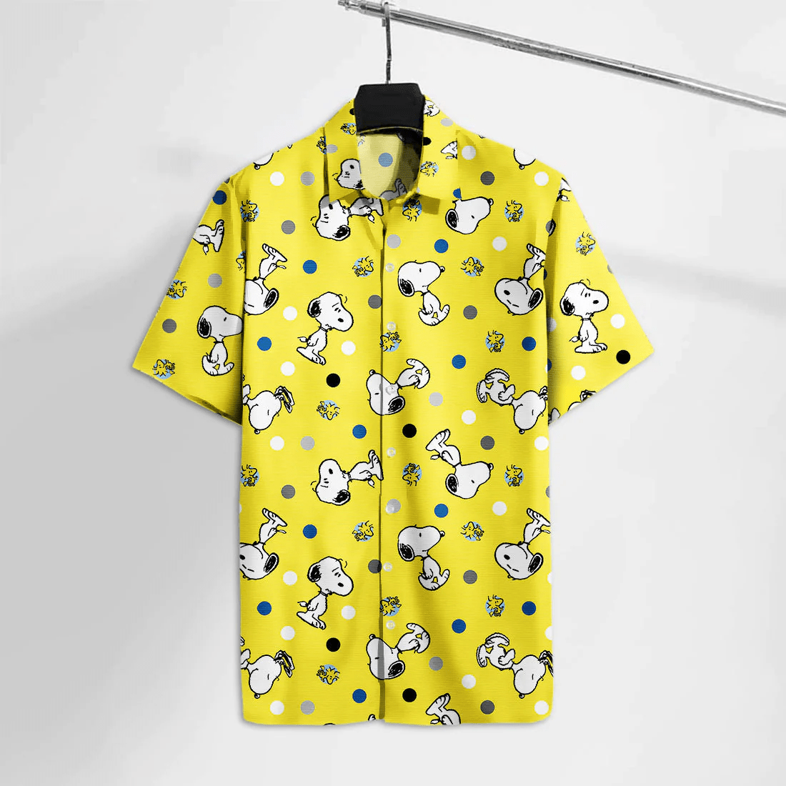 Peanut Trendy Hawaiian Shirt Peanut Beagle And His Friend Yellow Hawaii Tshirt Cute High Quality Peanut Aloha Shirt 2022