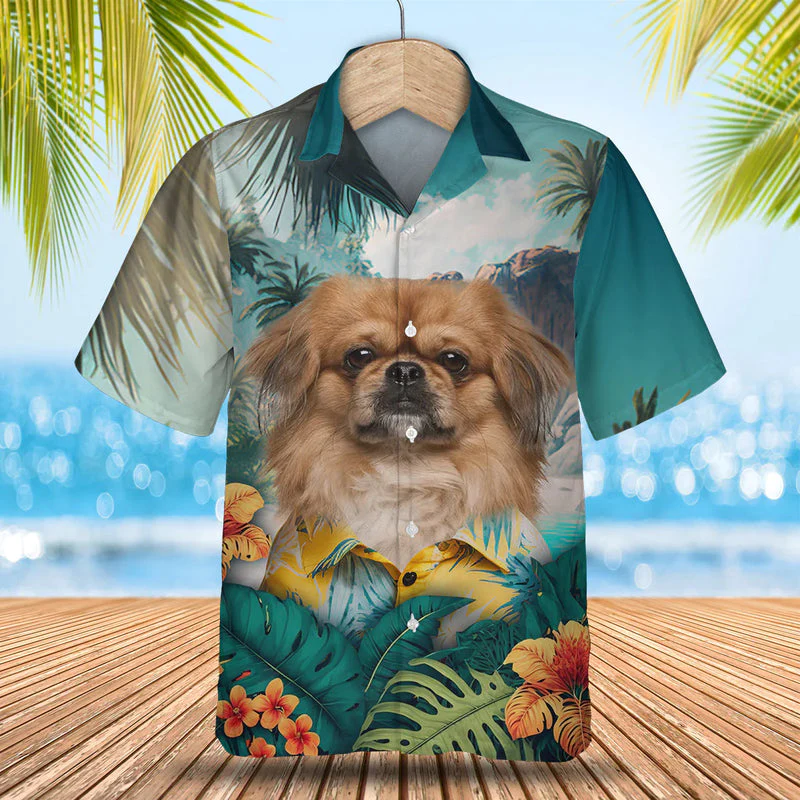 Tropical Print Hawaiian Dog Shirts / Pink［Dog and owner hawaii shirts］