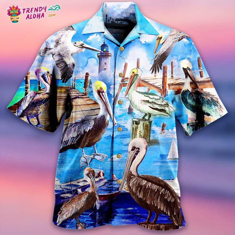 Pelican Animals Love Beach And Beach Love Them Too Much Hawaiian Shirt – Trendy Aloha