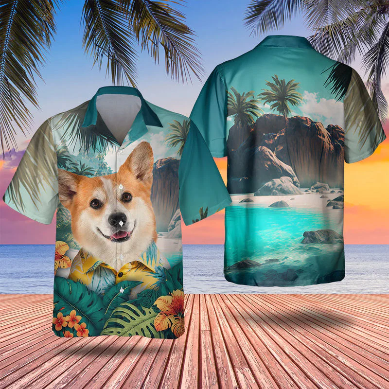 Pembroke Welsh Corgi Trendy Hawaiian Shirt, Dog Lover Trendy Hawaiian Shirt, Summer Trendy Hawaiian Shirt For Men And Women