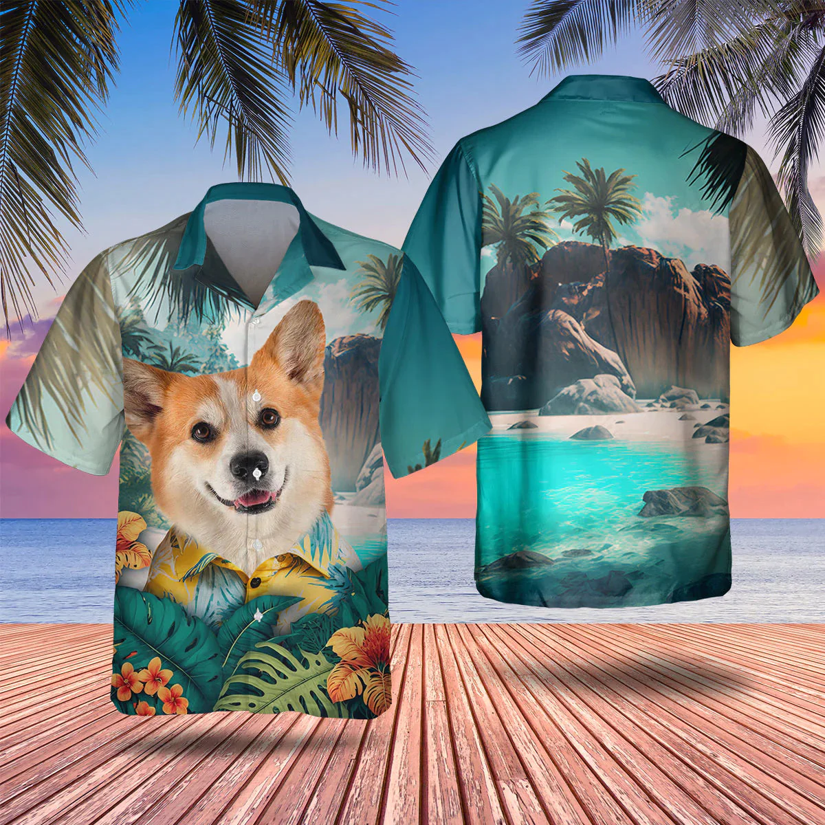 Pembroke Welsh Corgi Tropical Trendy Hawaiian Shirt, Dog Lover Trendy Hawaiian Shirt, Summer Gift For Men And Women Pembroke Welsh Corgi Tropical Trendy Hawaiian Shirt, Dog Lover Trendy Hawaiian Shirt, Summer Gift For Men And Women