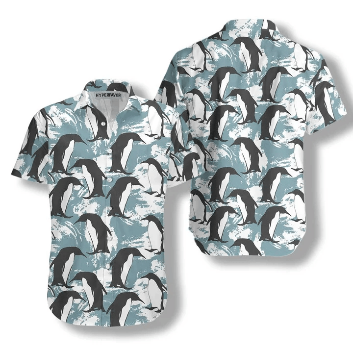 Penguin Seamless Pattern Trendy Hawaiian Shirt For Men And Women Penguin Seamless Pattern Trendy Hawaiian Shirt For Men And Women