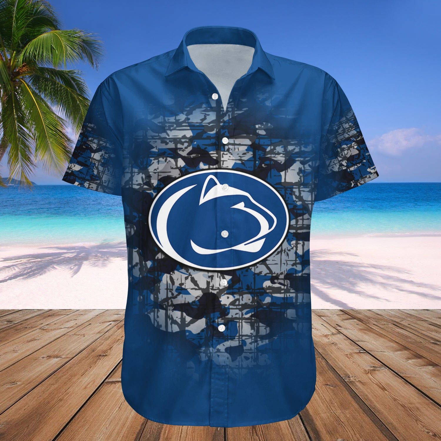 Penn State Nittany Lions Hawaii Shirt Camouflage Vintage – NCAA