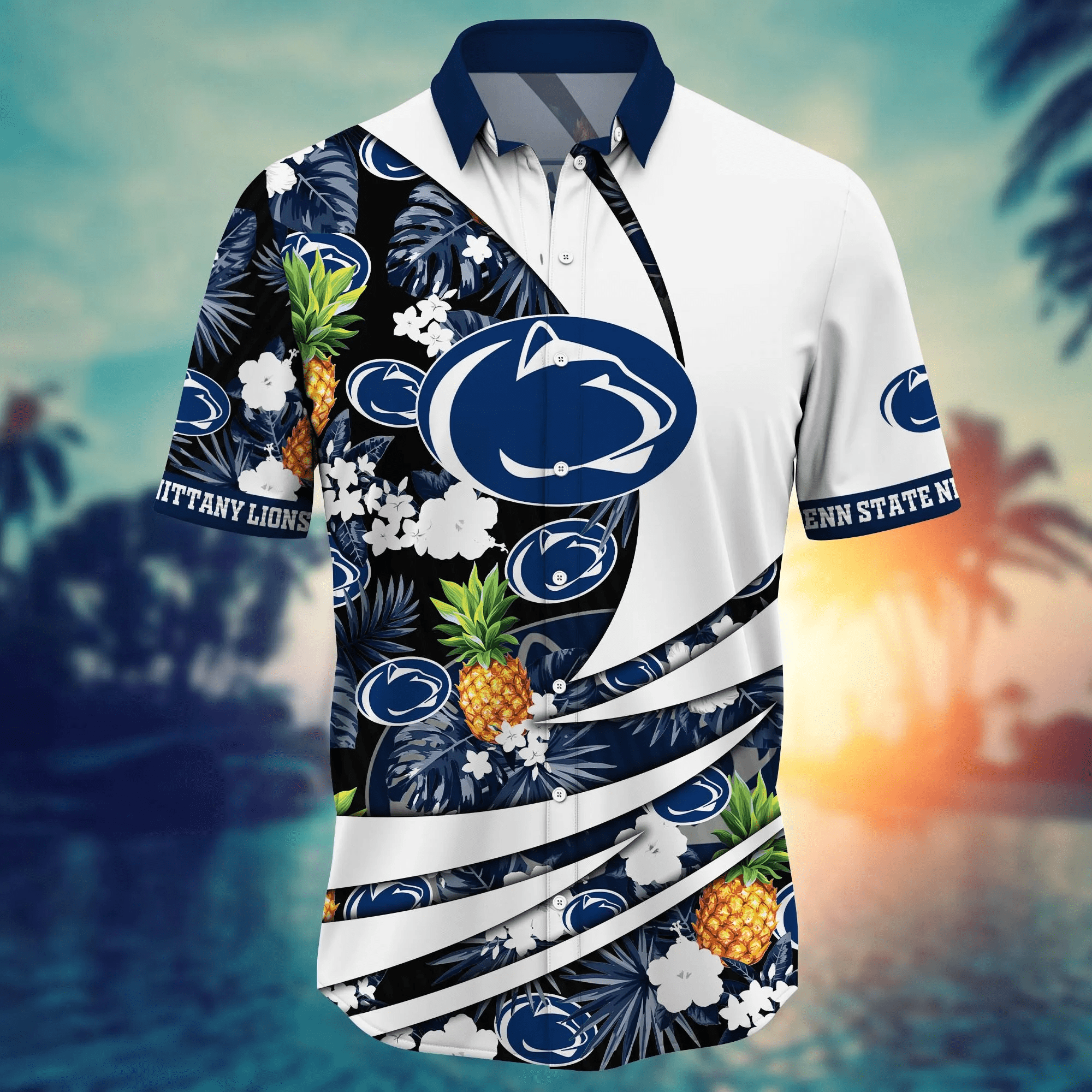 Penn State Nittany Lions Hawaiian Shirt Seaside Aloha Shirt