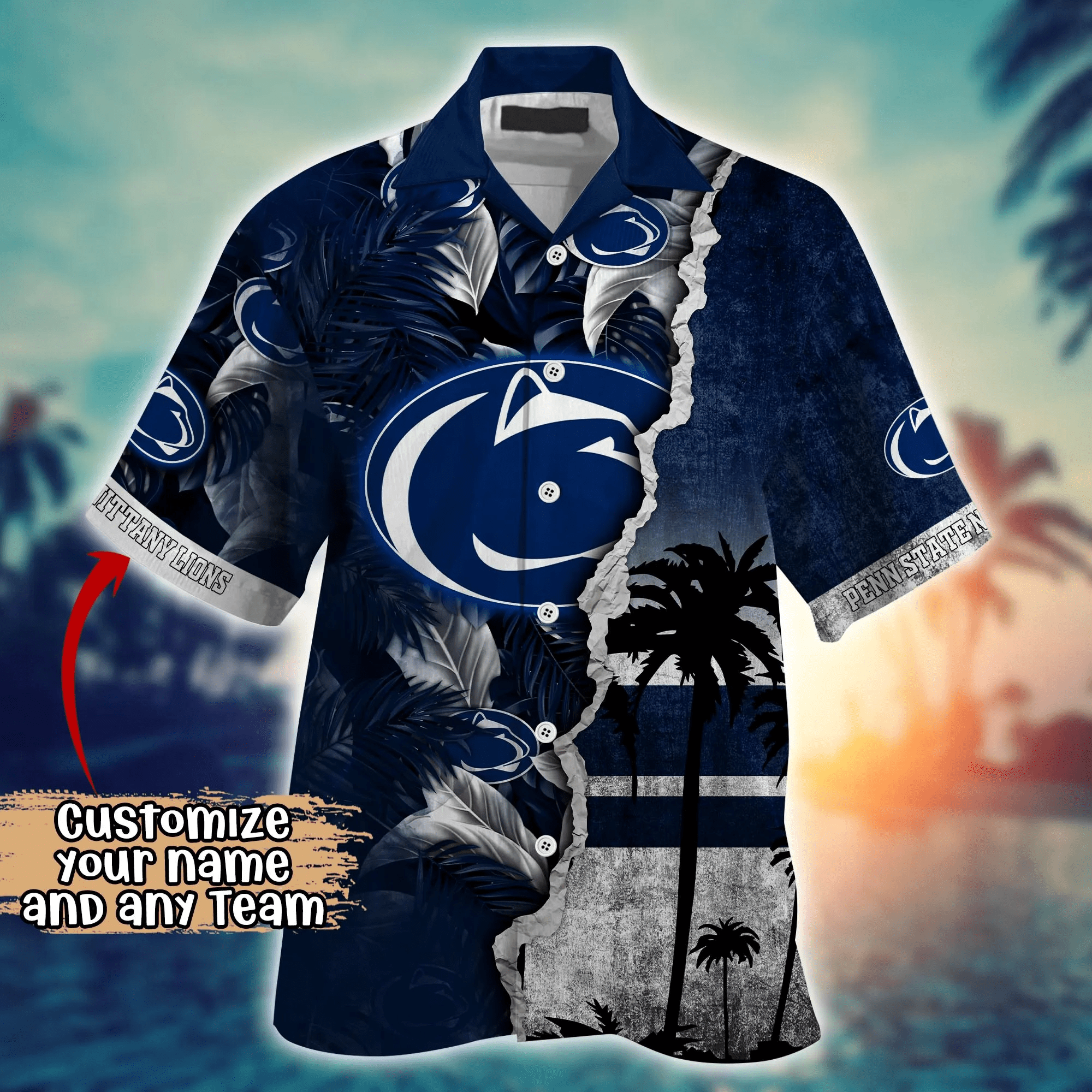 Penn State Nittany Lions NCAA Hawaiian Shirt Custom Surfing Aloha Shirt