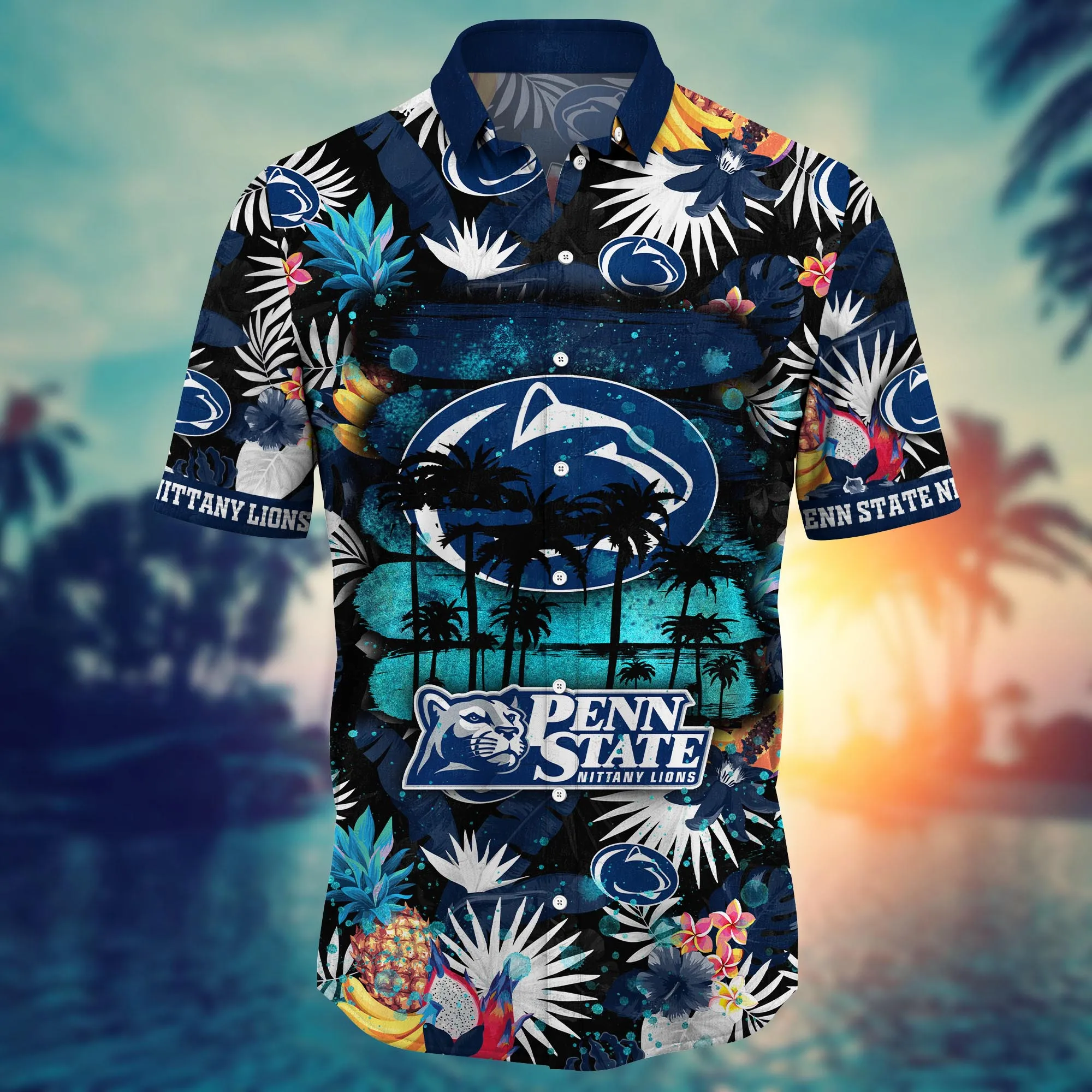Penn State Nittany Lions NCAA Hawaiian Shirt Getawaystime Aloha Shirt
