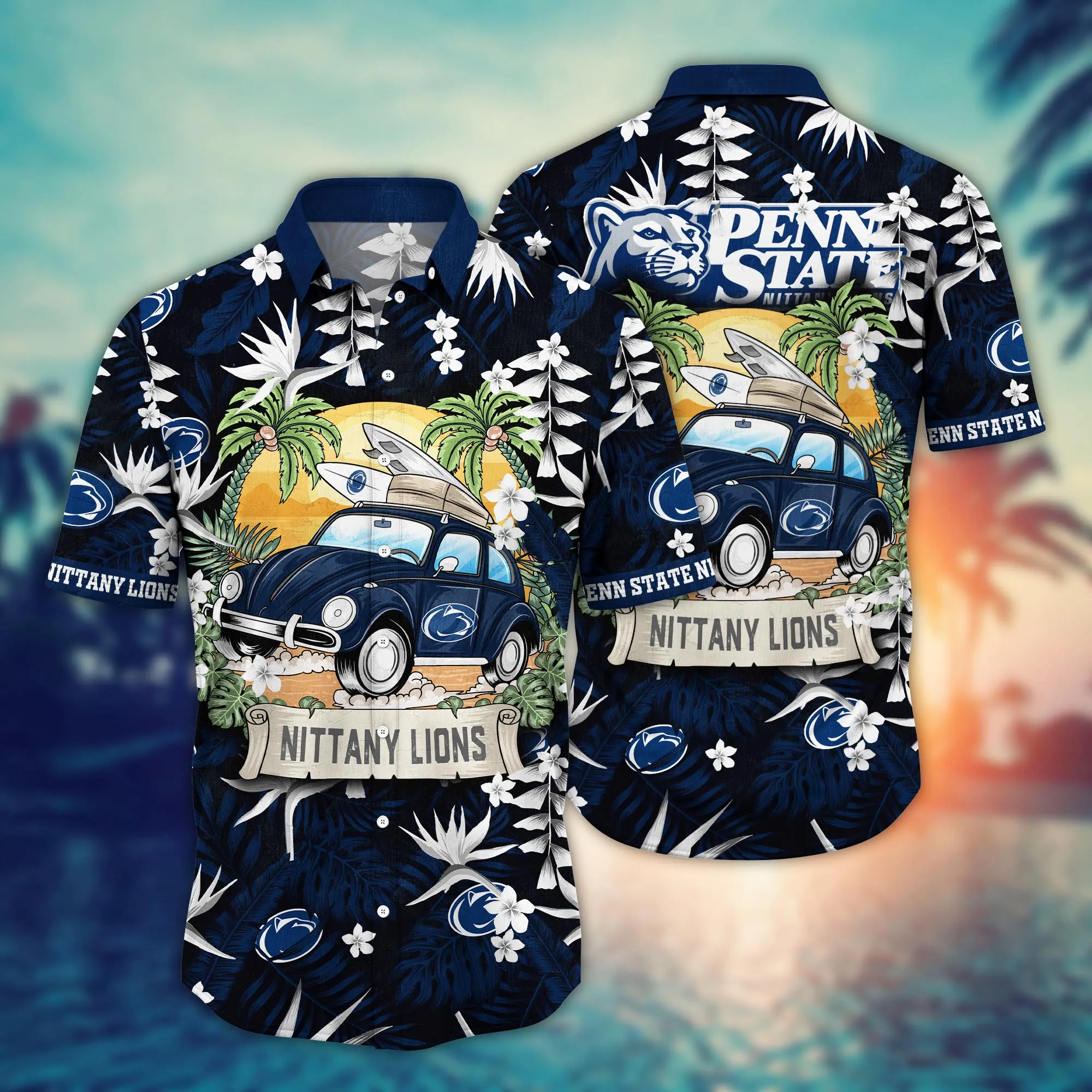 Penn State Nittany Lions NCAA Hawaiian Shirt Hammockstime Aloha Shirt Penn State Nittany Lions NCAA Hawaiian Shirt Hammockstime Aloha Shirt