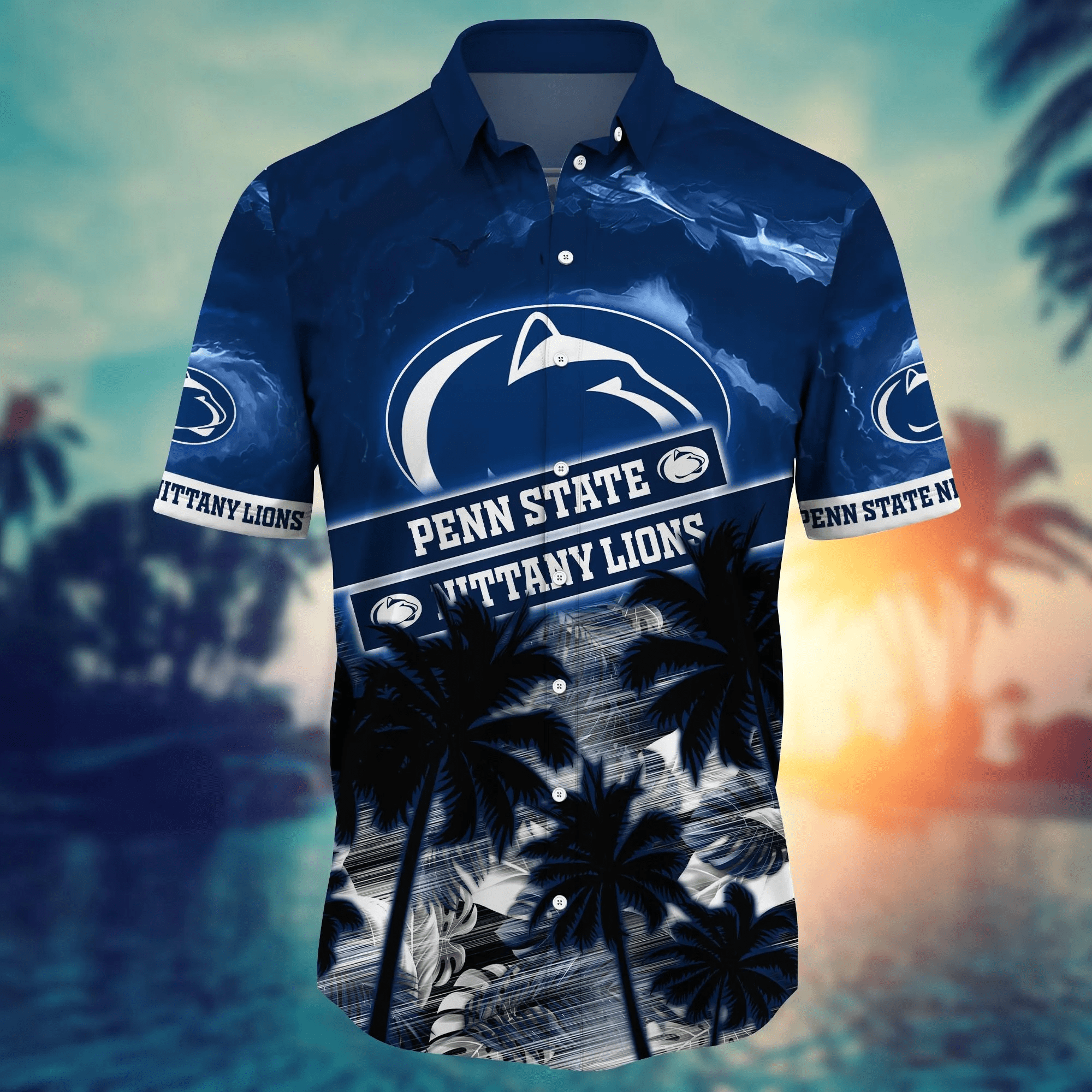 Penn State Nittany Lions NCAA Hawaiian Shirt Seaside Aloha Shirt