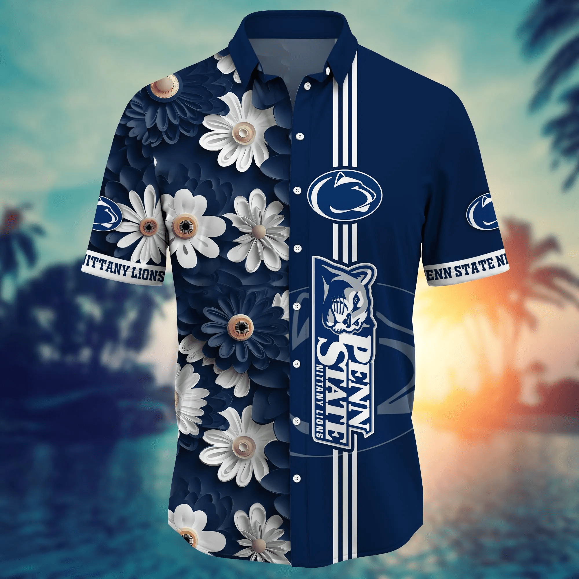 Penn State Nittany Lions NCAA Hawaiian Shirt Sunbathe Aloha Shirt