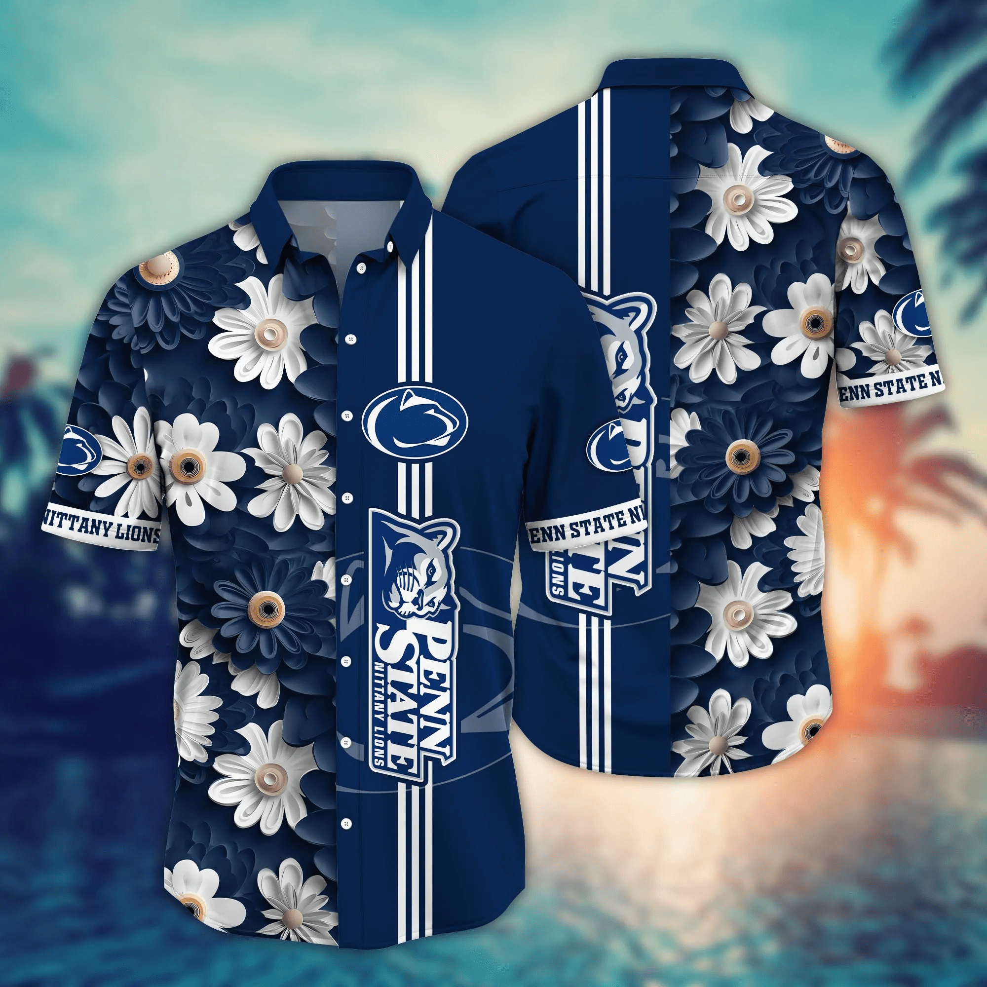 Penn State Nittany Lions NCAA Hawaiian Shirt Sunbathe Aloha Shirt