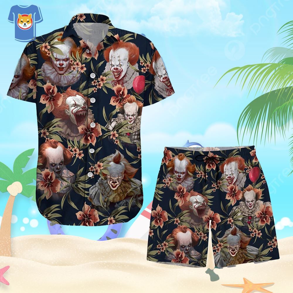 Pennywise Shirt Pennywise Hawaiian Shirt And Short For Men And Women