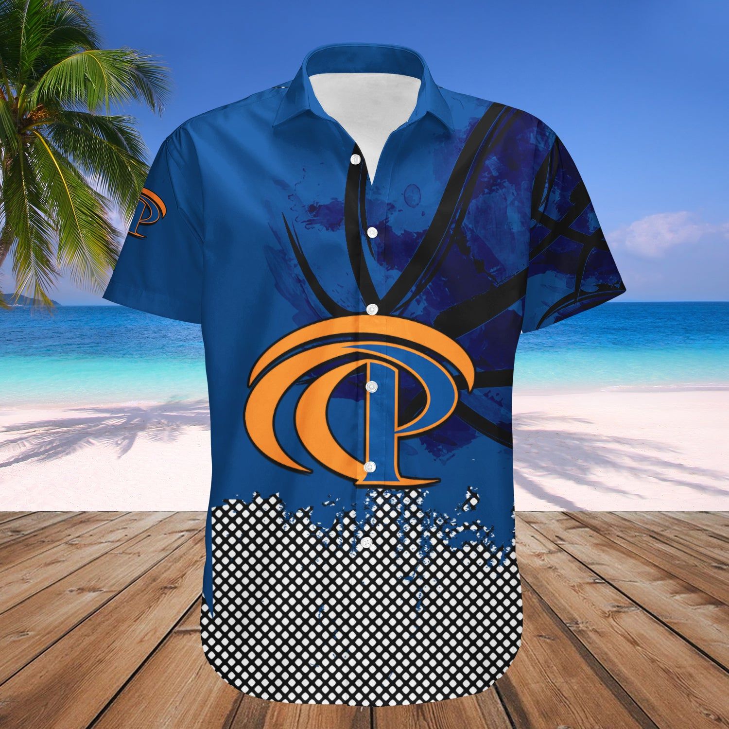 Pepperdine Waves Hawaii Shirt Basketball Net Grunge Pattern – NCAA