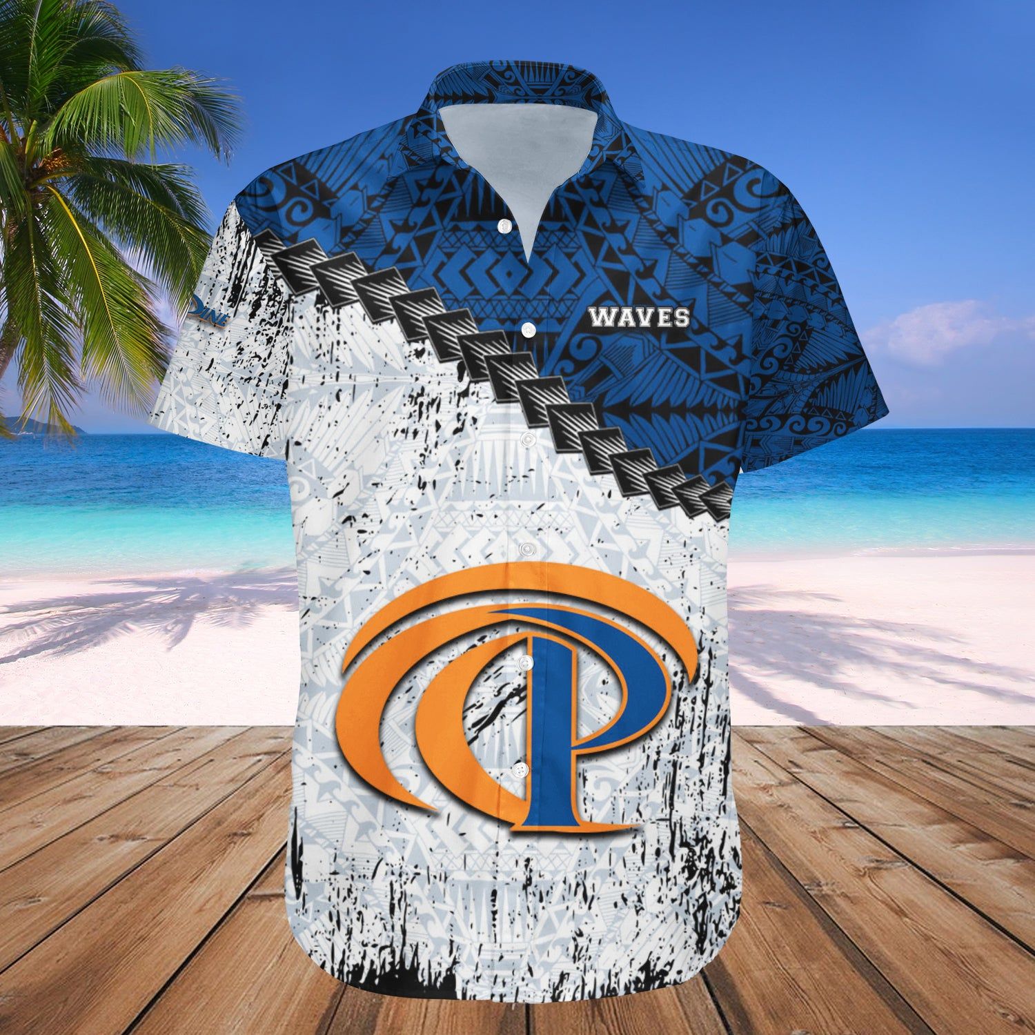 Pepperdine Waves Hawaii Shirt Grunge Polynesian Tattoo – NCAA