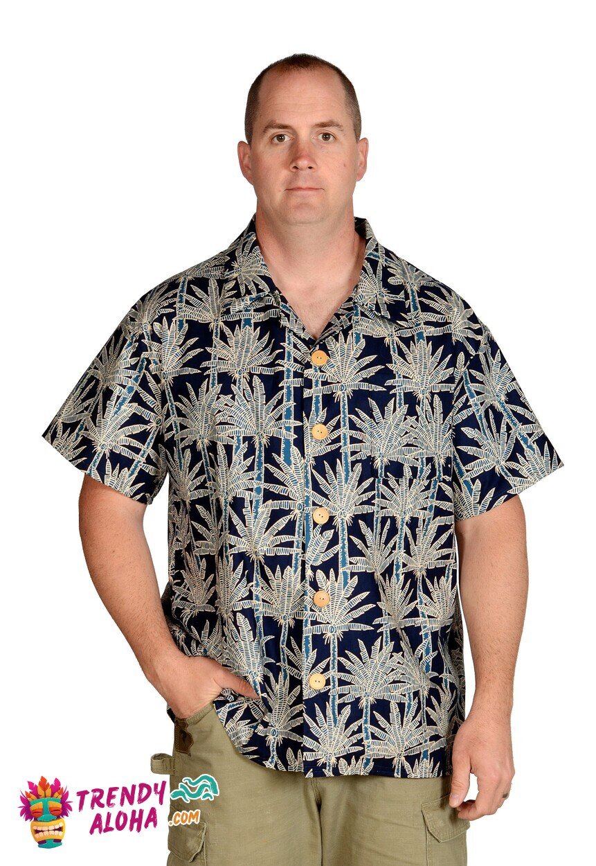 Perfect Palms Tropical Scene Hawaiian Leisure Shirt for Beach Days