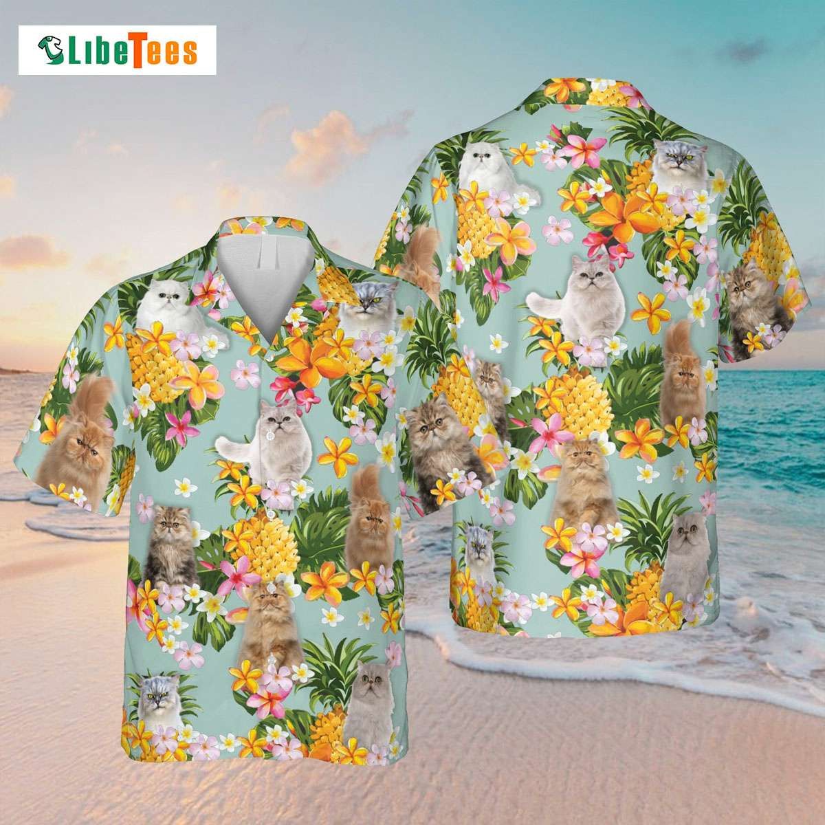 Persian Cats Yellow Pineapple, Cat Trendy Hawaiian Shirt Perfect Gifts For Your Loved Ones