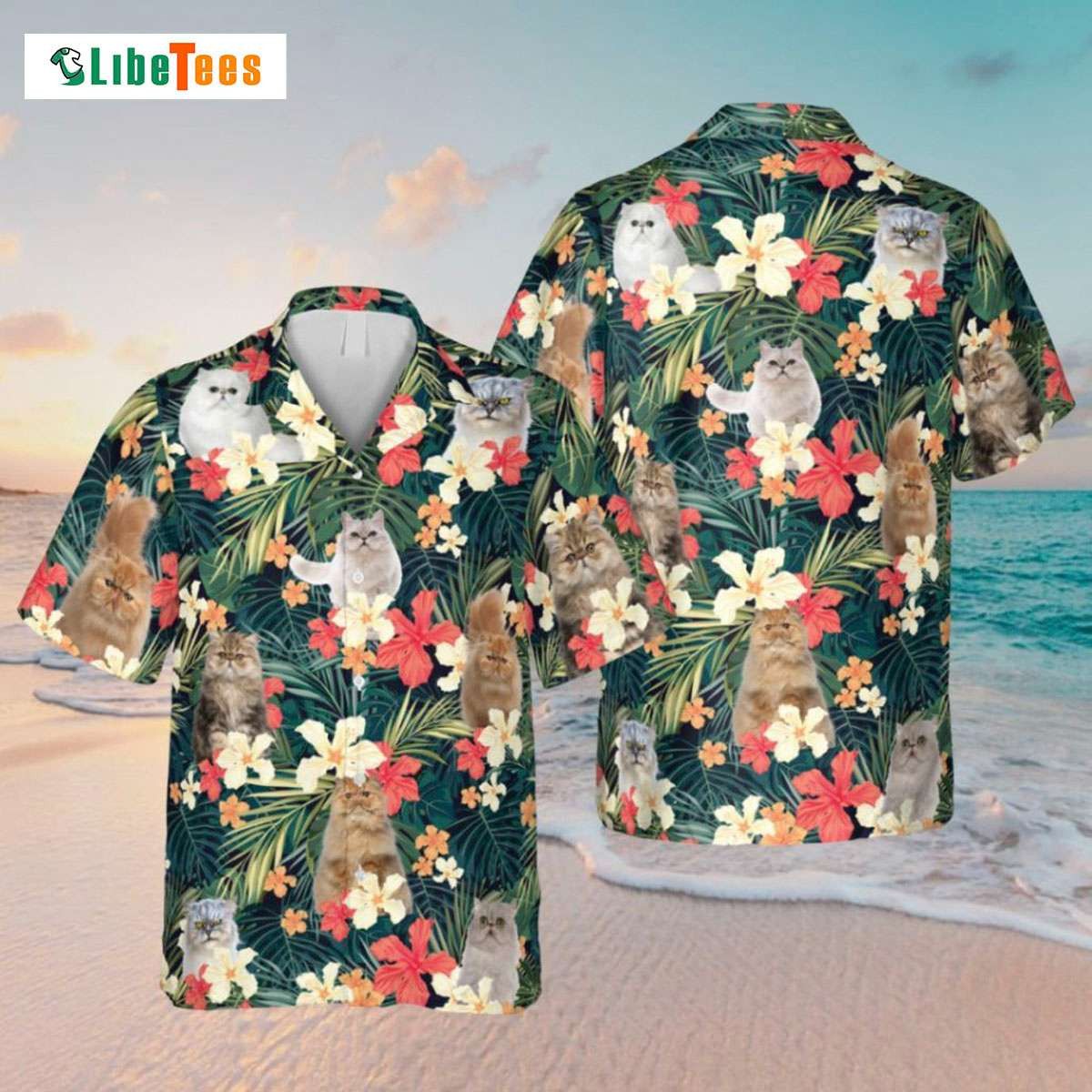 Visesunny Dog Breed Funky Doodle Trendy Hawaiian Shirt Casual Men Button Down Casual Shortsleeve Unisex Beach Aloha Shirts Multicolor