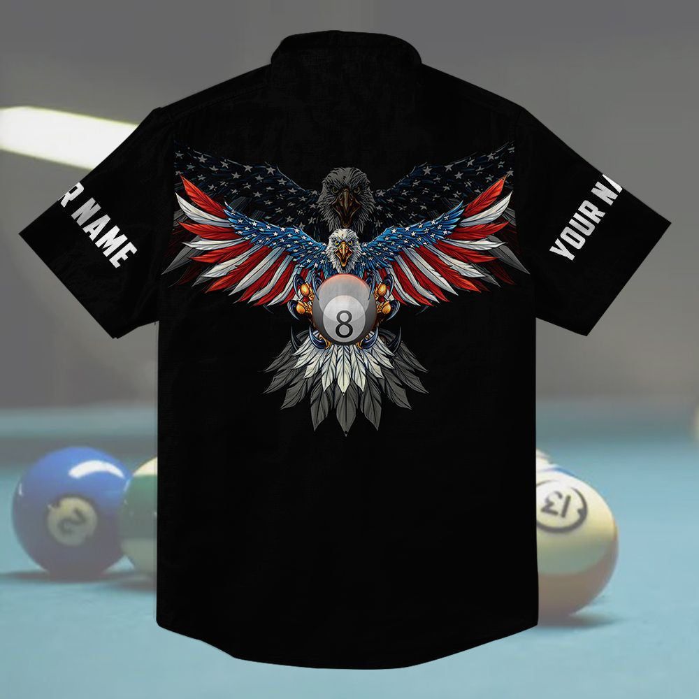 Personalized Billiard American Eagles Polo