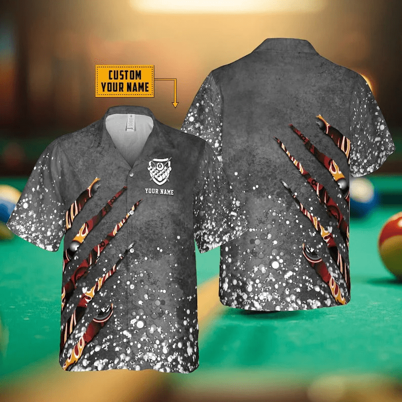 Personalized Billiards Paint Splash Trendy Hawaiian Shirt