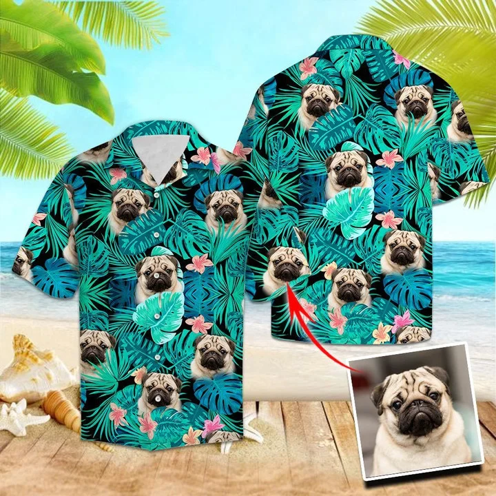 Personalized Corgi Oasis: Custom Photo Pembroke Welsh Corgi Trendy Hawaiian Shirt