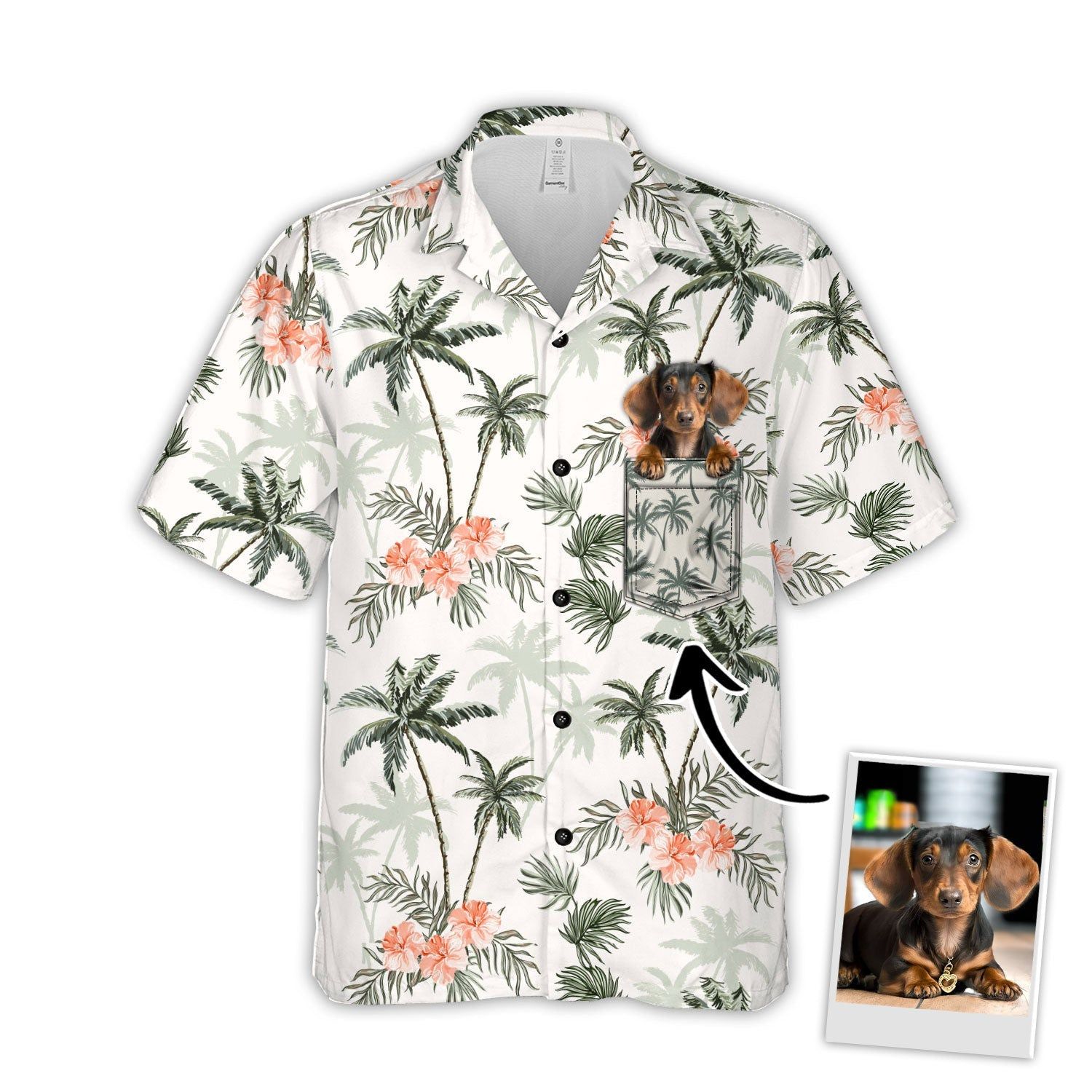 Personalized Gift For Pet Lovers Palm Trees And Cheetah Floral Pattern White Color Hawaiian Shirt Personalized Gift For Pet Lovers Palm Trees And Cheetah Floral Pattern White Color Hawaiian Shirt