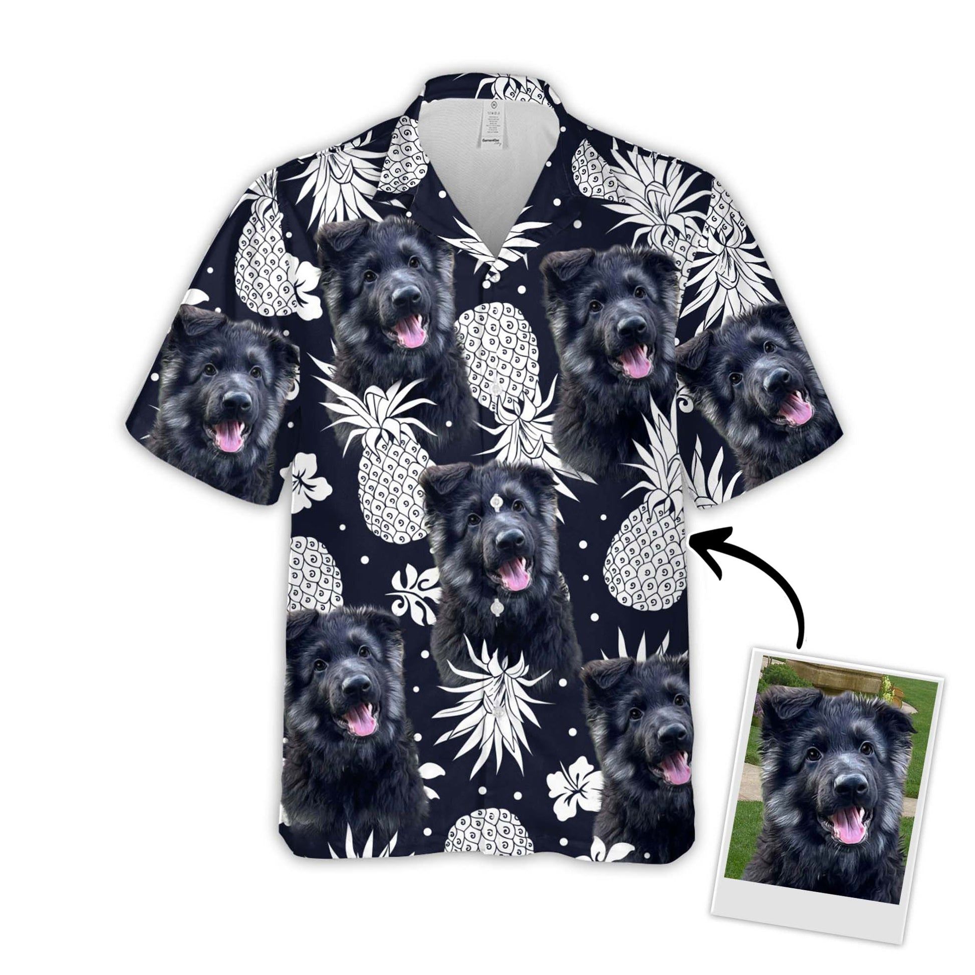Personalized Gift For Pet Lovers Pineapple Pattern Dark Navy Color Hawaiian Shirt Personalized Gift For Pet Lovers Pineapple Pattern Dark Navy Color Hawaiian Shirt