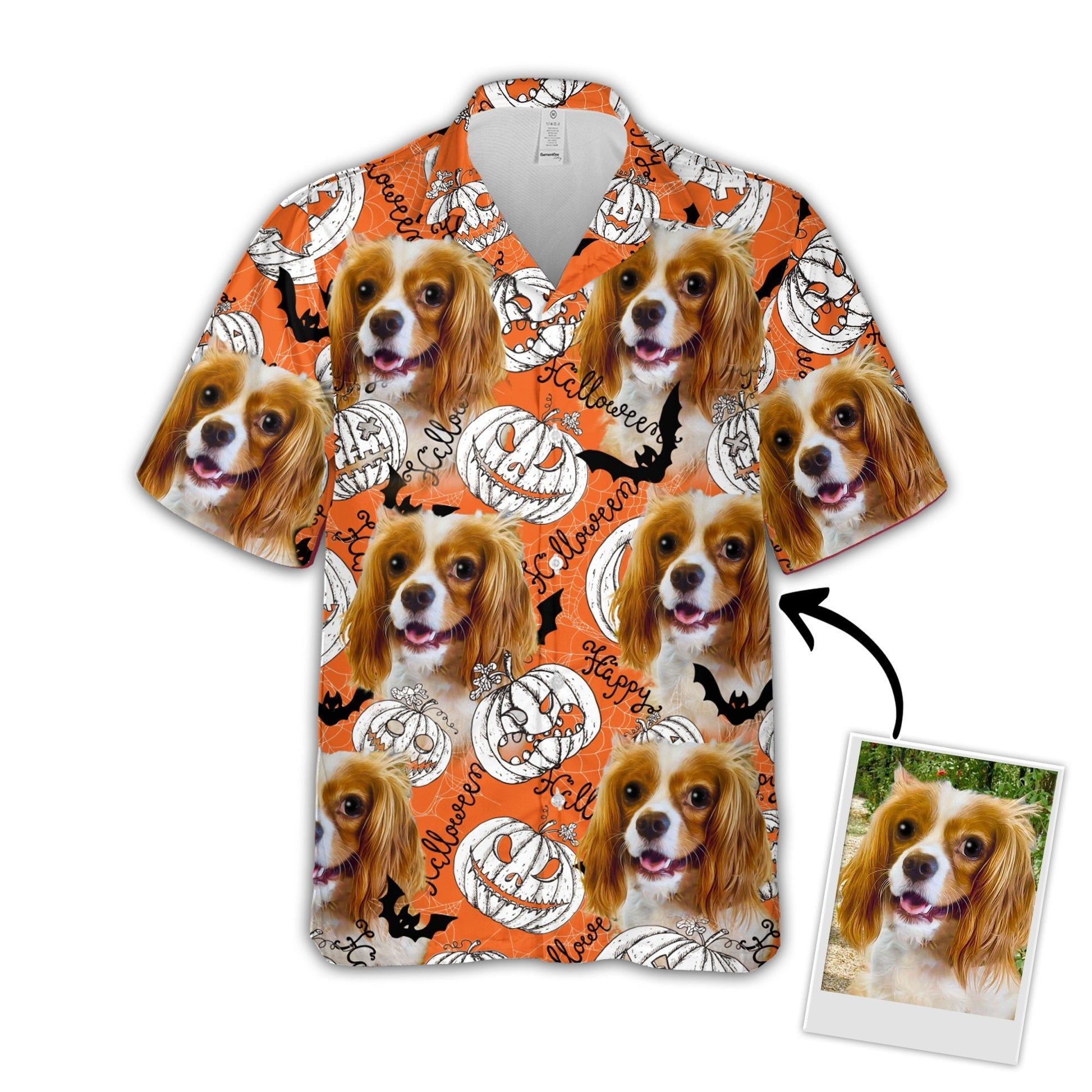 Personalized Gift For Pet Lovers Pumpkin Pattern Neon-Orange Hawaiian Shirt Personalized Gift For Pet Lovers Pumpkin Pattern Neon-Orange Hawaiian Shirt
