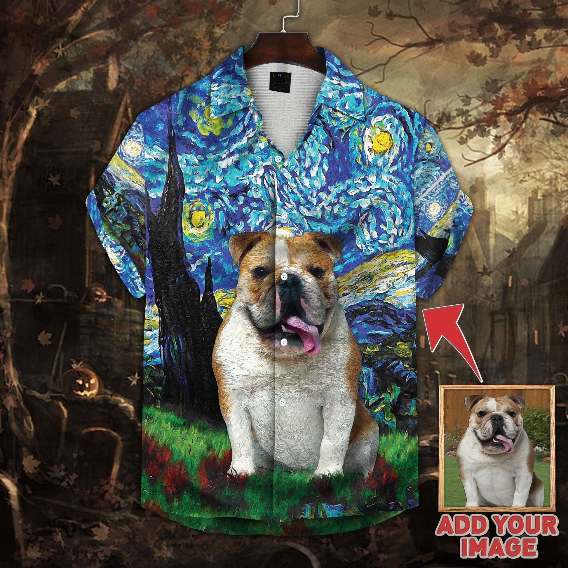 Personalized Gift For Pet Lovers Starry Night Pattern Blue Color Hawaiian Shirt