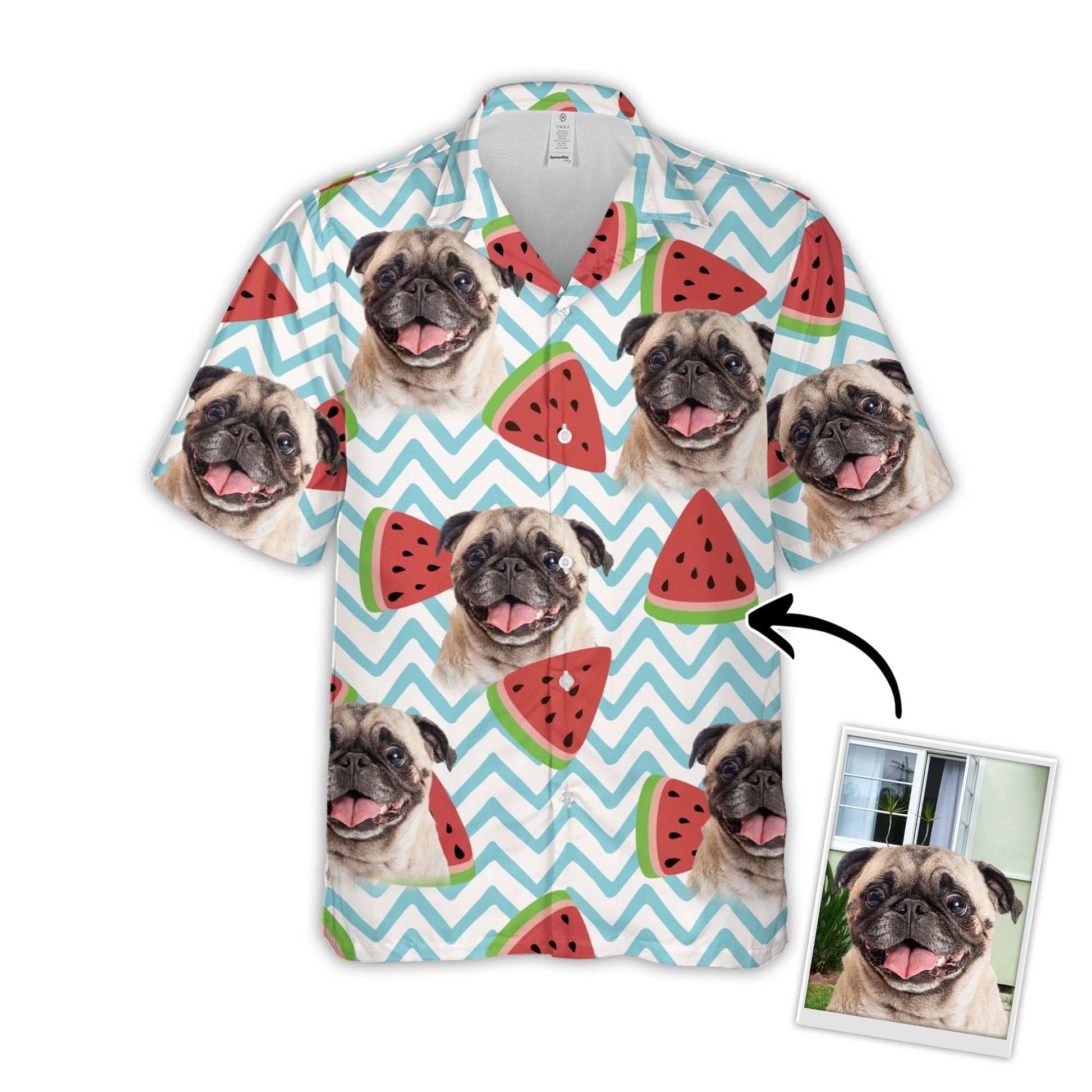 Personalized Gift For Pet Lovers Watermelon Pattern White Color Hawaiian Shirt Personalized Gift For Pet Lovers Watermelon Pattern White Color Hawaiian Shirt