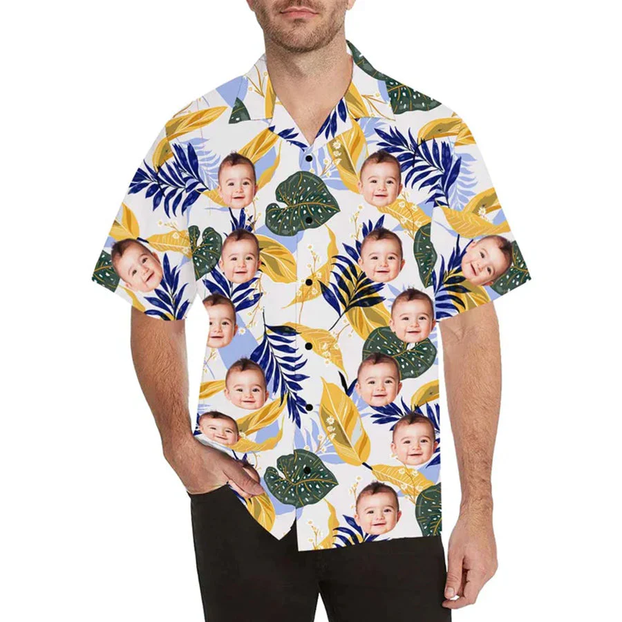 Personalized Kid Trendy Hawaiian Shirt, Personalized Trendy Hawaiian Shirt For Men, Floral Aloha Shirt Men