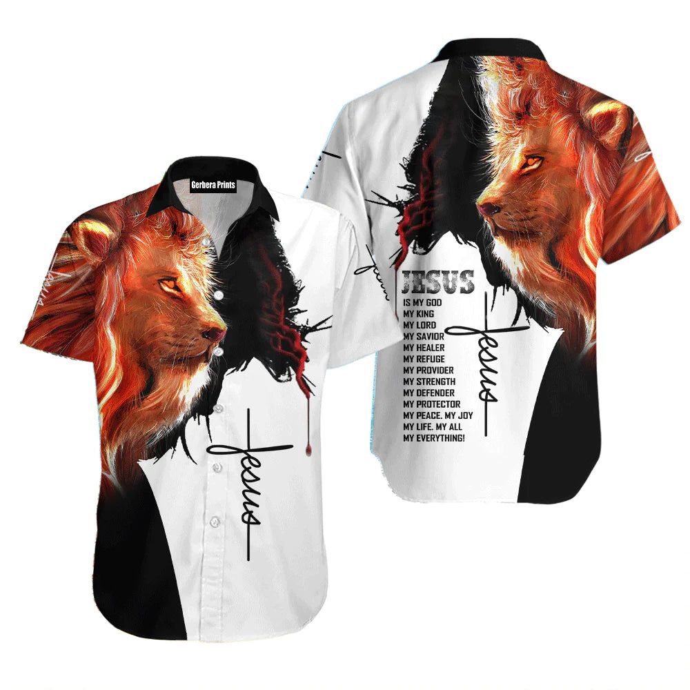 Personalized Leafy Delight: Custom Face Hawaiian Shirt Men’s All Over Print Large Leaves Short Sleeve Shirt