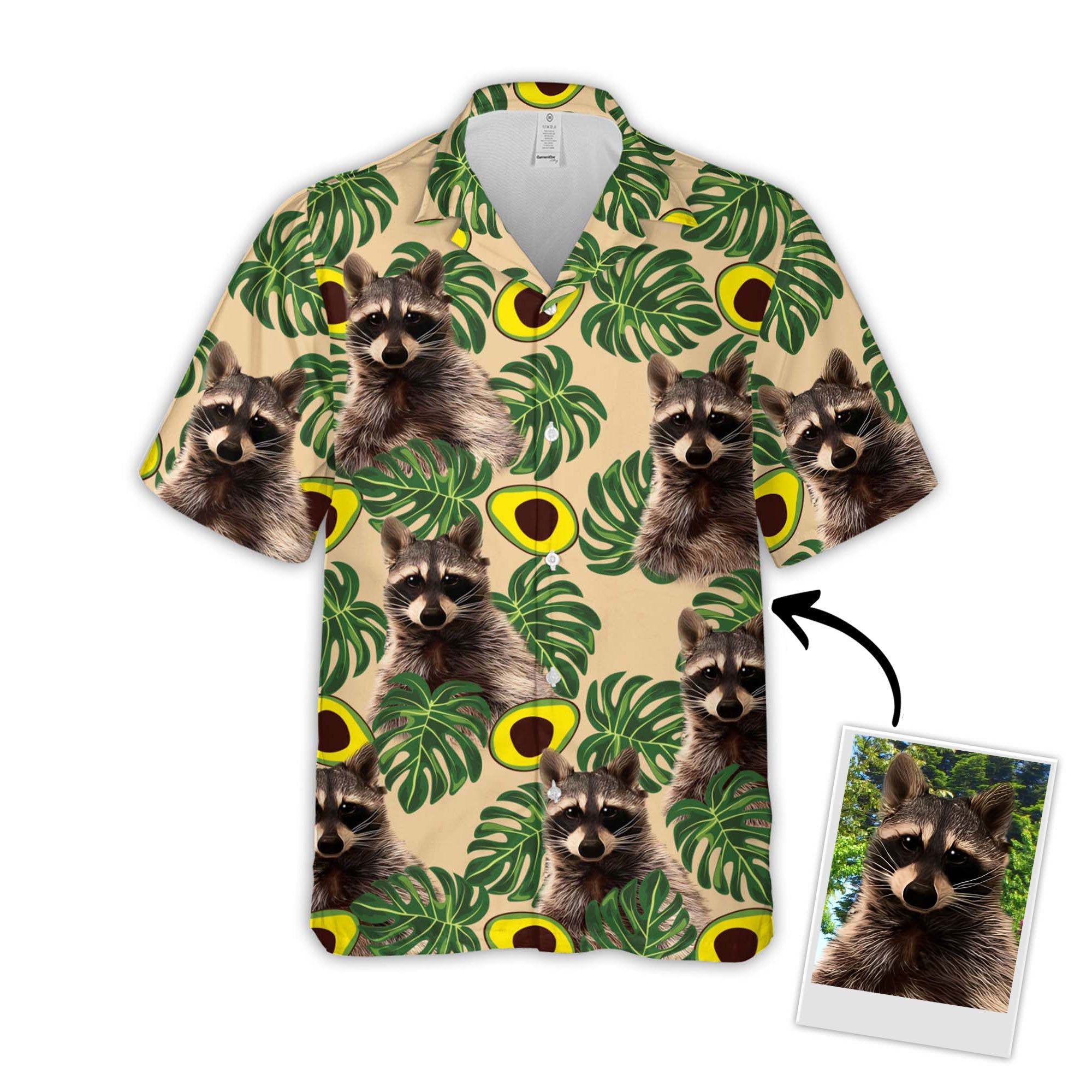 Personalized Puppy Lovers Gift Avocado & Leaves Pattern Lemon Zest Color Hawaiian Shirt Personalized Puppy Lovers Gift Avocado & Leaves Pattern Lemon Zest Color Hawaiian Shirt