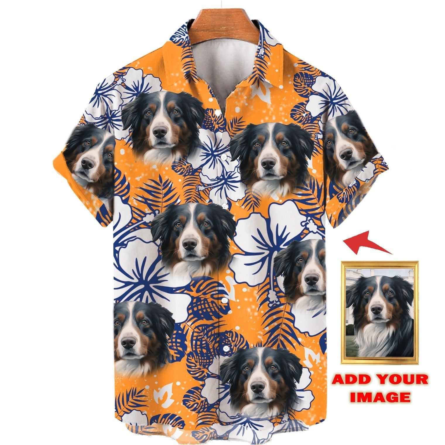 Personalized Puppy Lovers Gift Flowers Pattern Orange Color Hawaiian Shirt Personalized Puppy Lovers Gift Flowers Pattern Orange Color Hawaiian Shirt