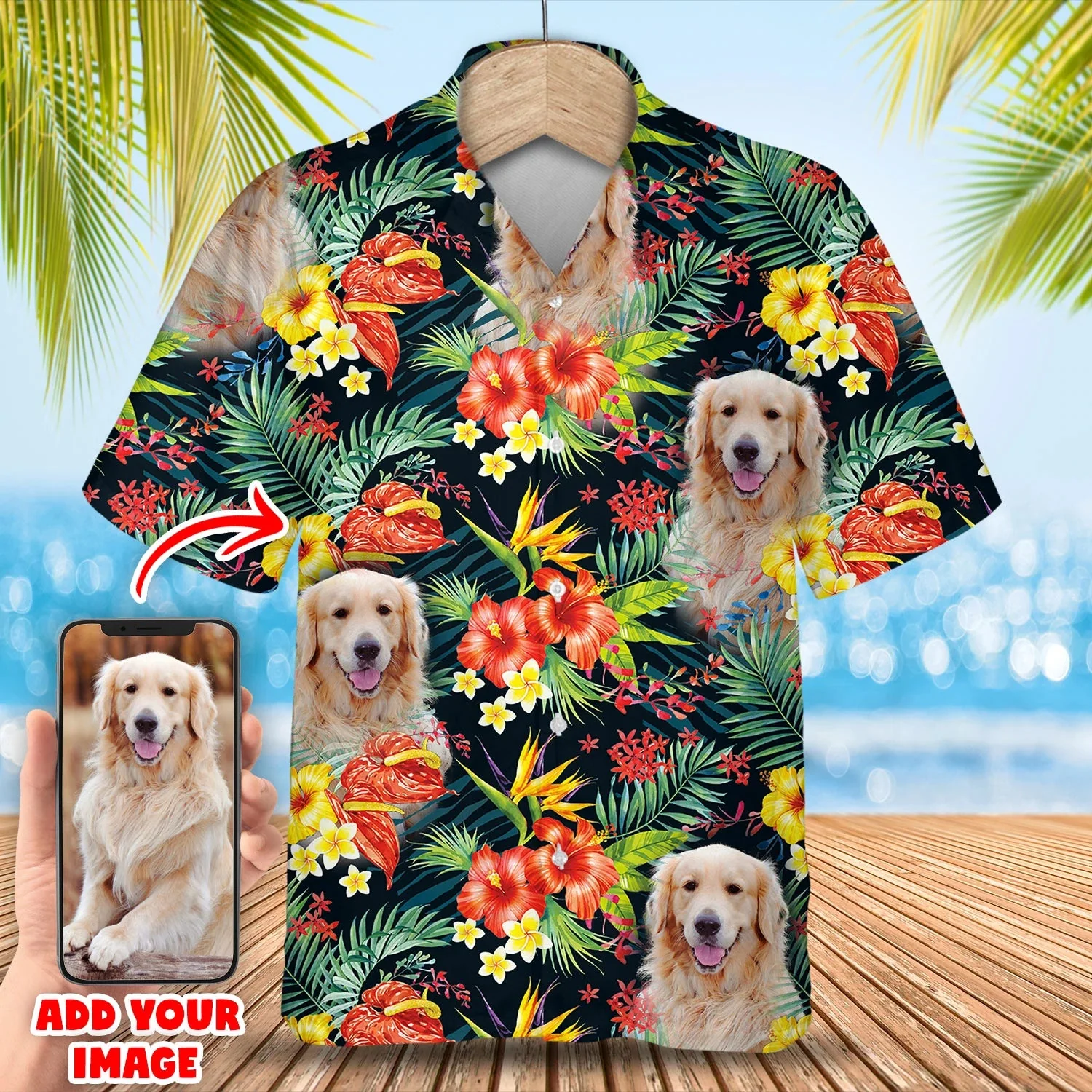 Personalized Trendy Hawaiian Shirt With Your Pet’s Photo, Gift For Dog Lovers, Summer Dog Trendy Hawaiian Shirt For Men, Women