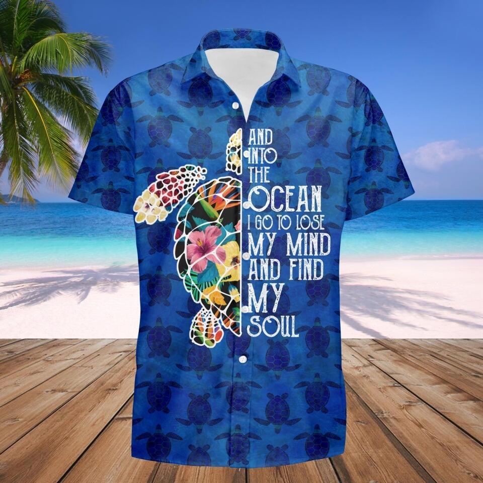 Personalized Turtle Hawaii T-Shirt And Into The Ocean Turtle Gift T02 Personalized Turtle Hawaii T-Shirt And Into The Ocean Turtle Gift T02