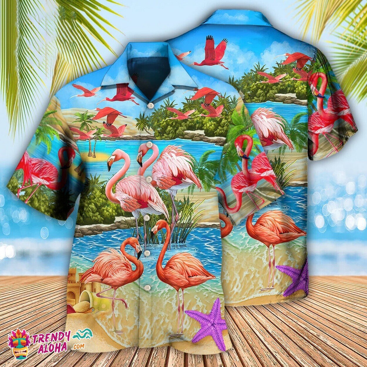 Personalized Unisex Flamingo Tropical 3D Summer Aloha Shirt Fun
