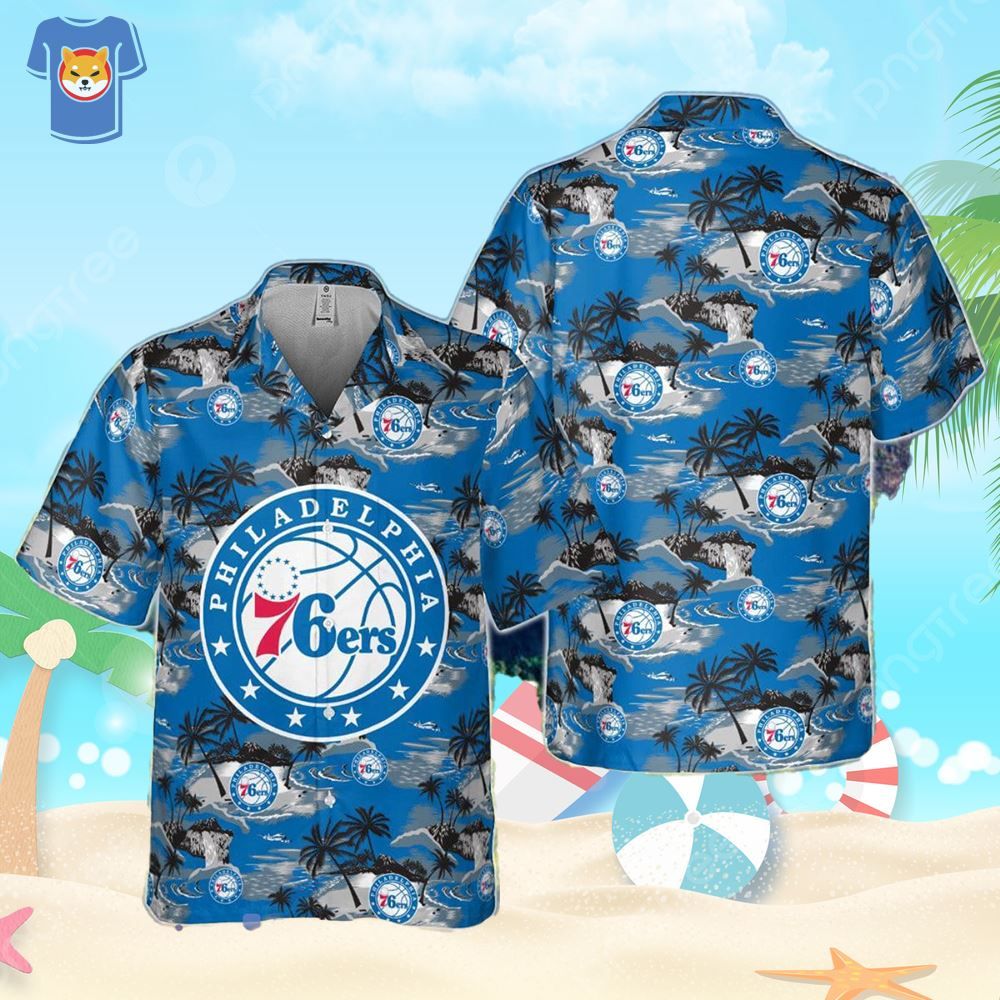 Philadelphia 76Ers National Basketball Association Hawaiian Shirt Philadelphia 76Ers National Basketball Association Hawaiian Shirt