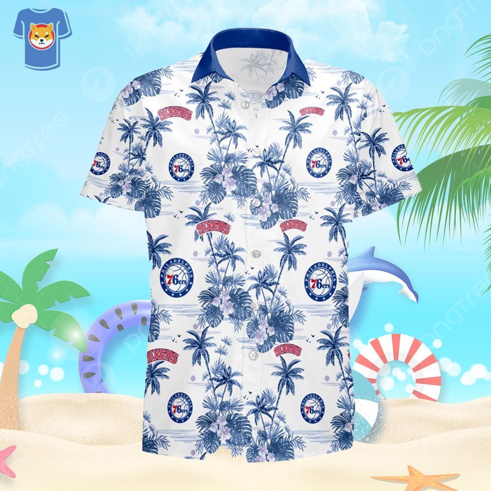 Philadelphia 76Ers National Basketball Hawaiian Shirt Association