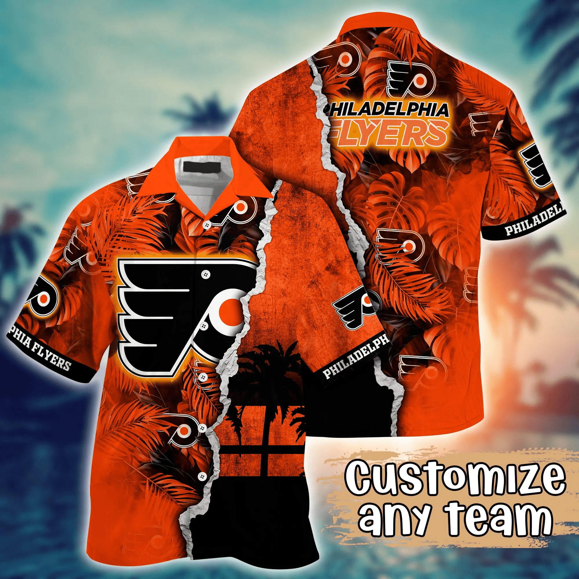 Philadelphia Flyers NHL Hawaiian Shirt Custom Heatwave Aloha Shirt