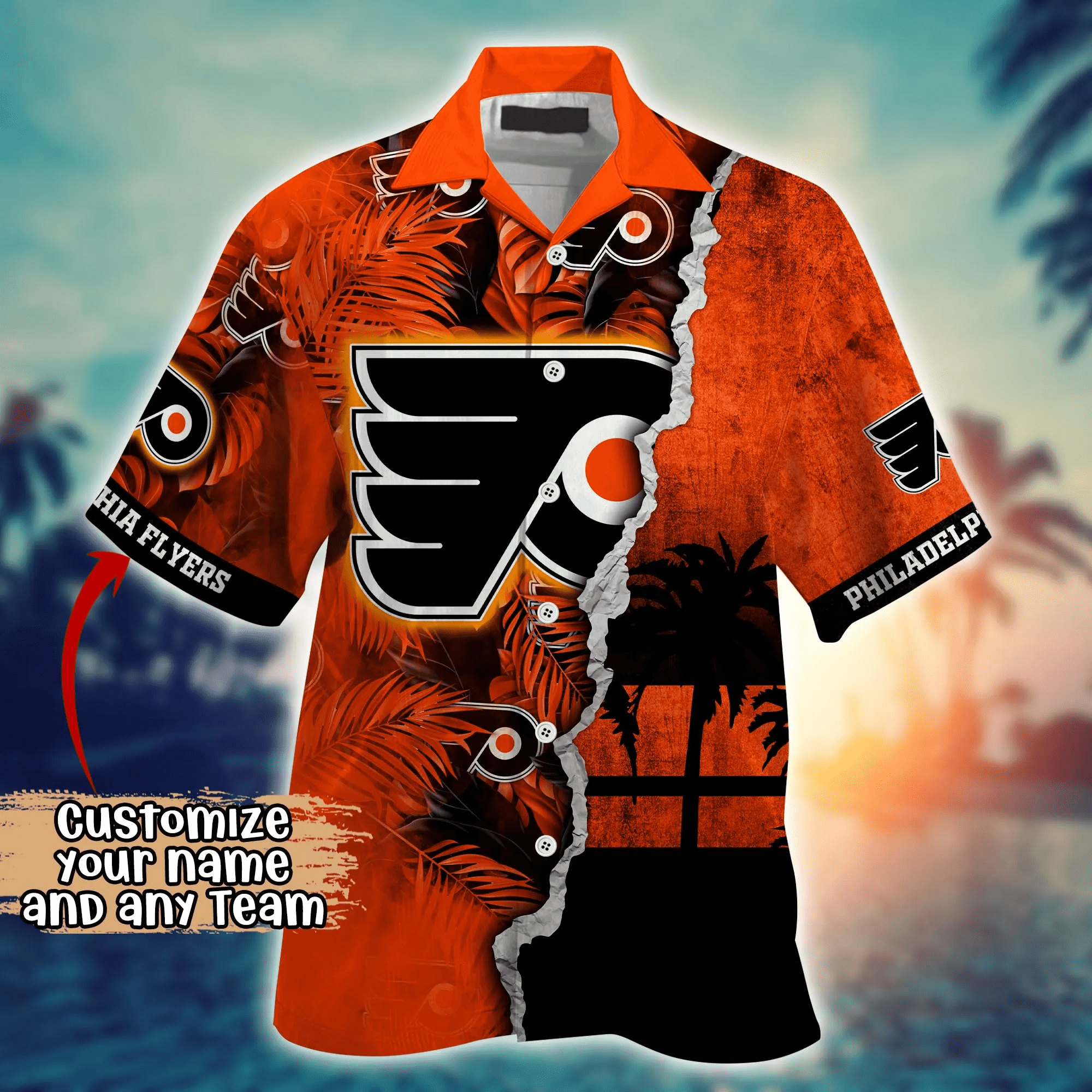 Philadelphia Flyers NHL Hawaiian Shirt Custom Heatwave Aloha Shirt