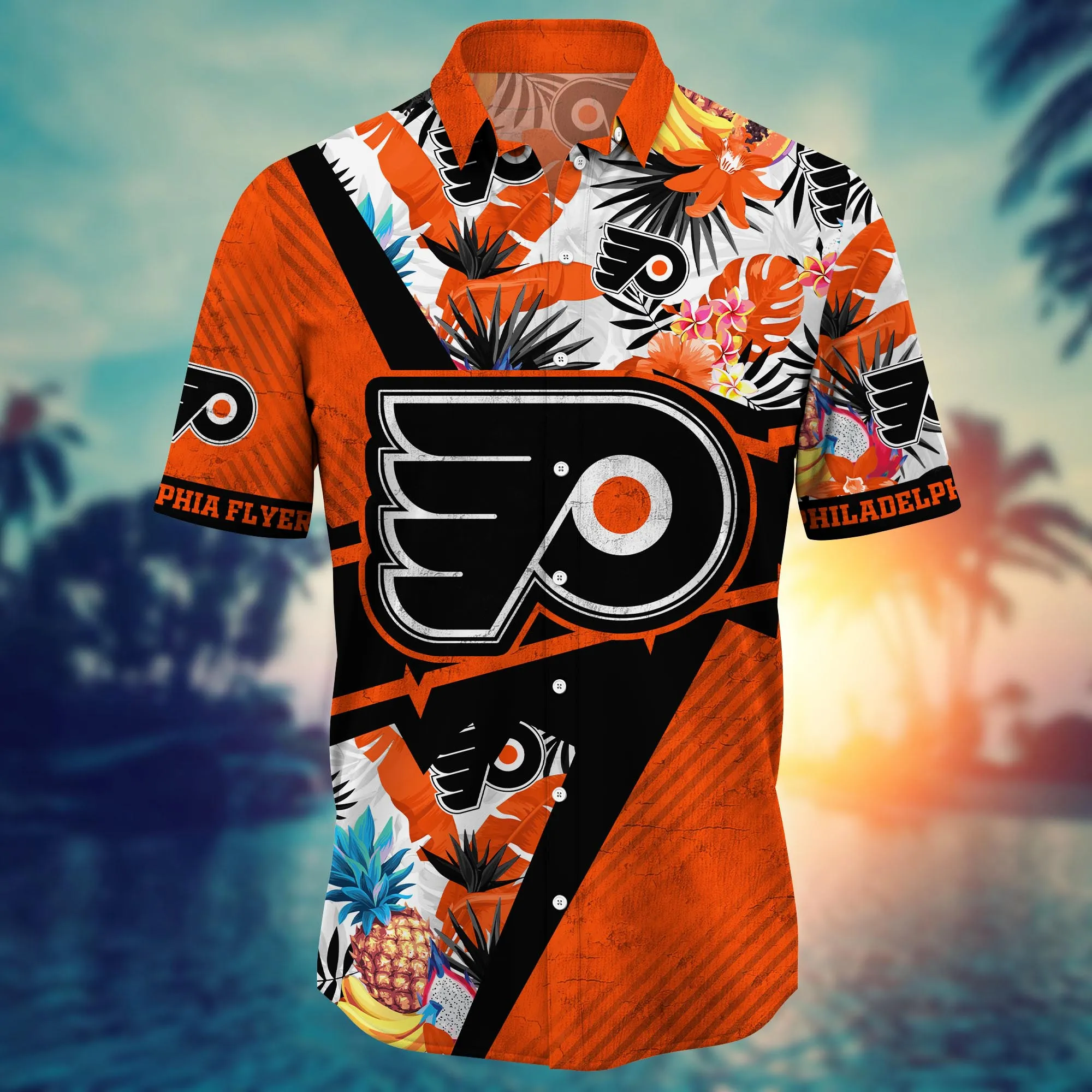 Philadelphia Flyers NHL Hawaiian Shirt Leisure Aloha Shirt