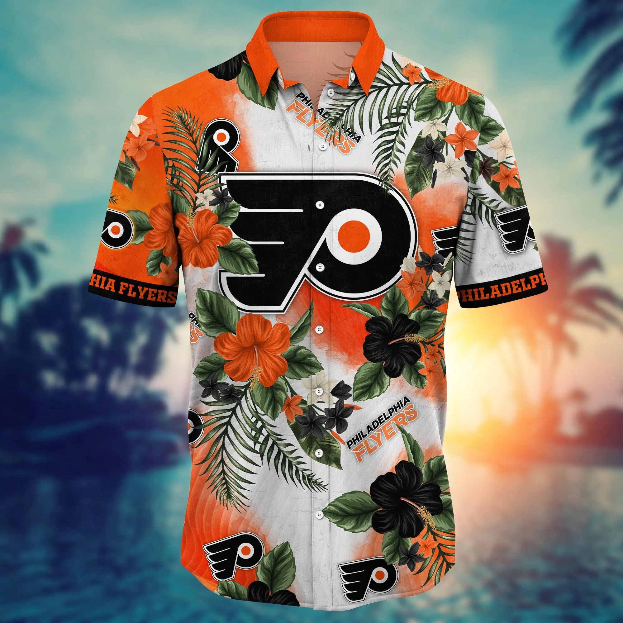 Philadelphia Flyers NHL Hawaiian Shirt Outdoor Moviestime Aloha Shirt