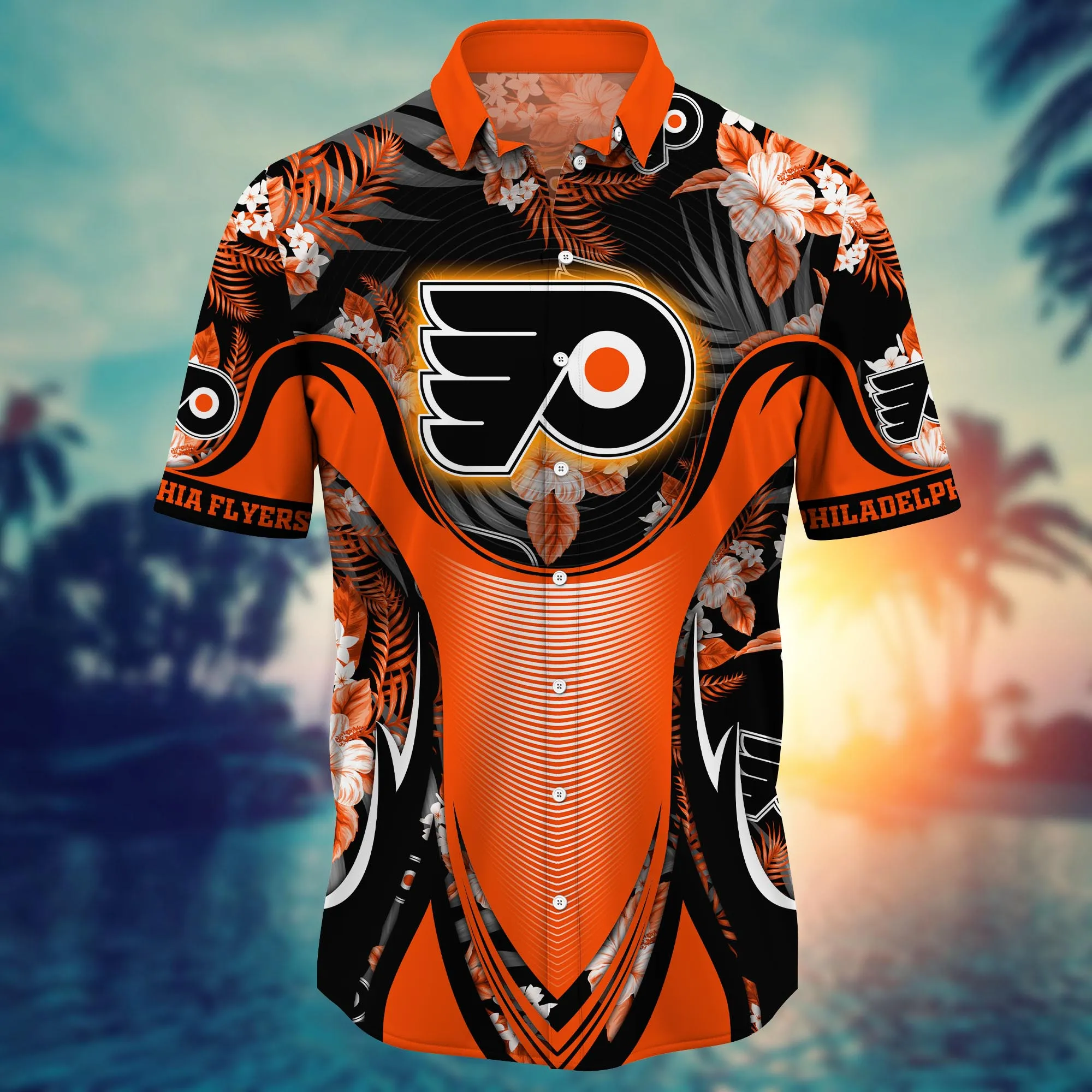 Philadelphia Flyers NHL Hawaiian Shirt Pool Parties Aloha Shirt