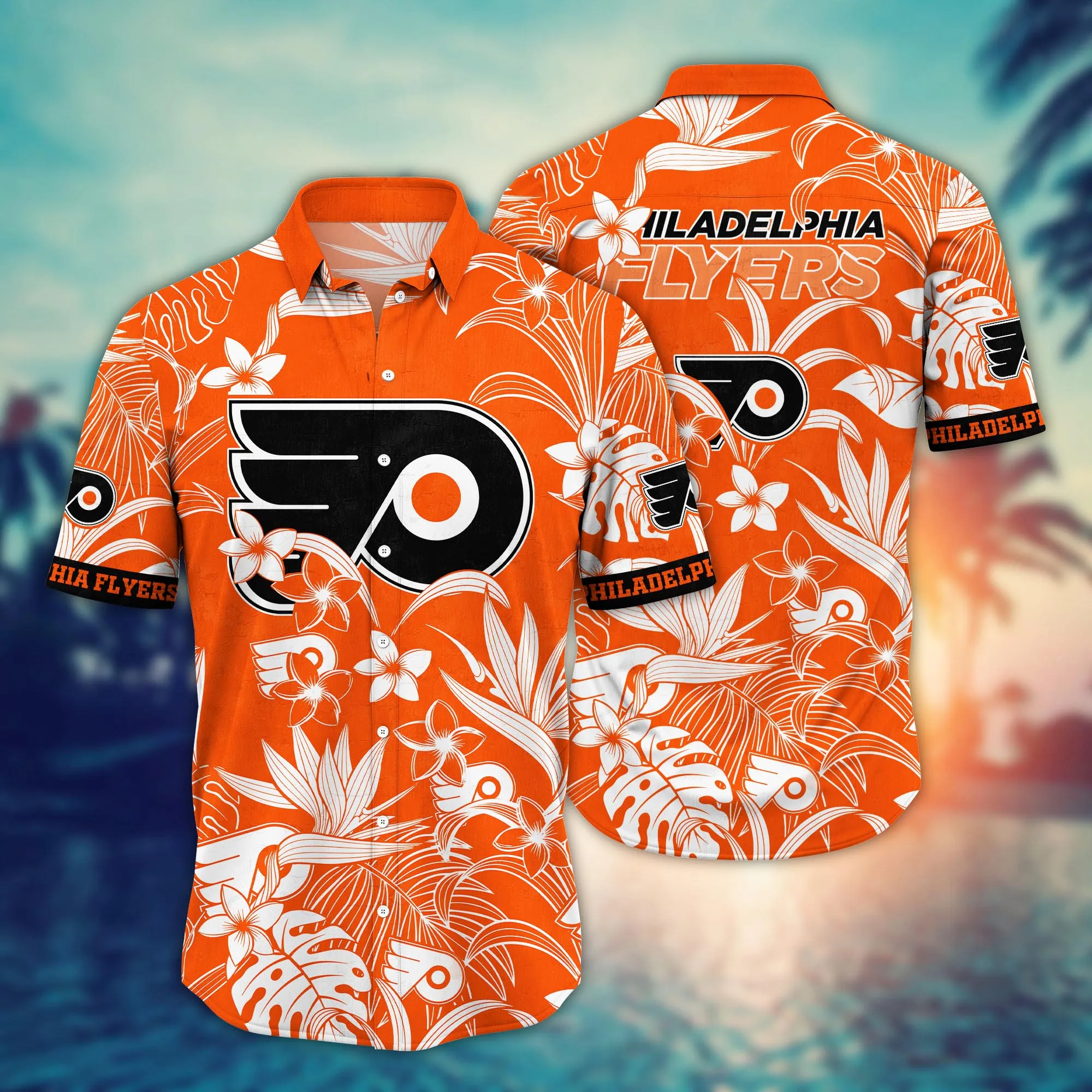 Philadelphia Flyers NHL Hawaiian Shirt Tropical Aloha Shirt Philadelphia Flyers NHL Hawaiian Shirt Tropical Aloha Shirt