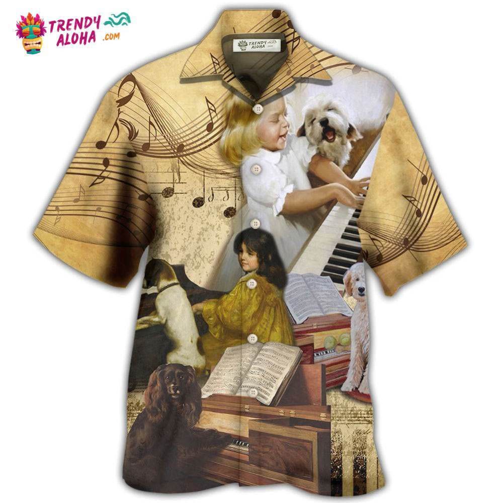 Piano I Like Piano And Dogs Hawaiian Shirt – Trendy Aloha