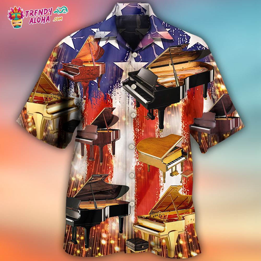 Piano Independence Day Hawaiian Shirt – Trendy Aloha