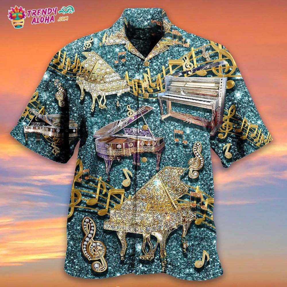 Piano Music Love Diamond Cool Hawaiian Shirt – Trendy Aloha