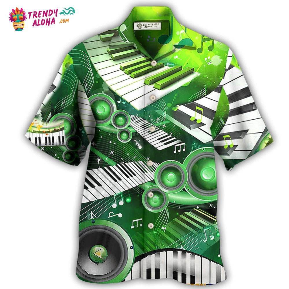 Piano Music Love Green Style Hawaiian Shirt – Trendy Aloha Piano Music Love Green Style Hawaiian Shirt – Trendy Aloha