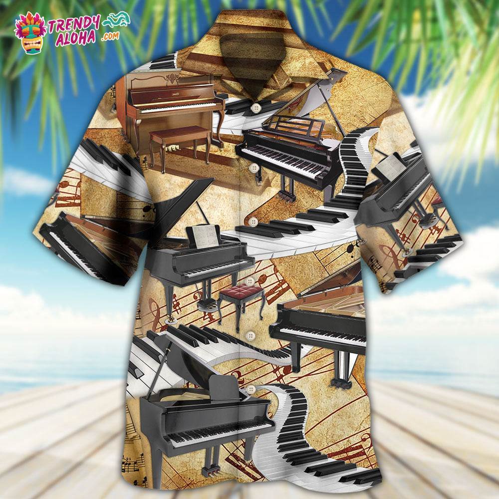 Piano Retro Art Music Lover Hawaiian Shirt – Trendy Aloha
