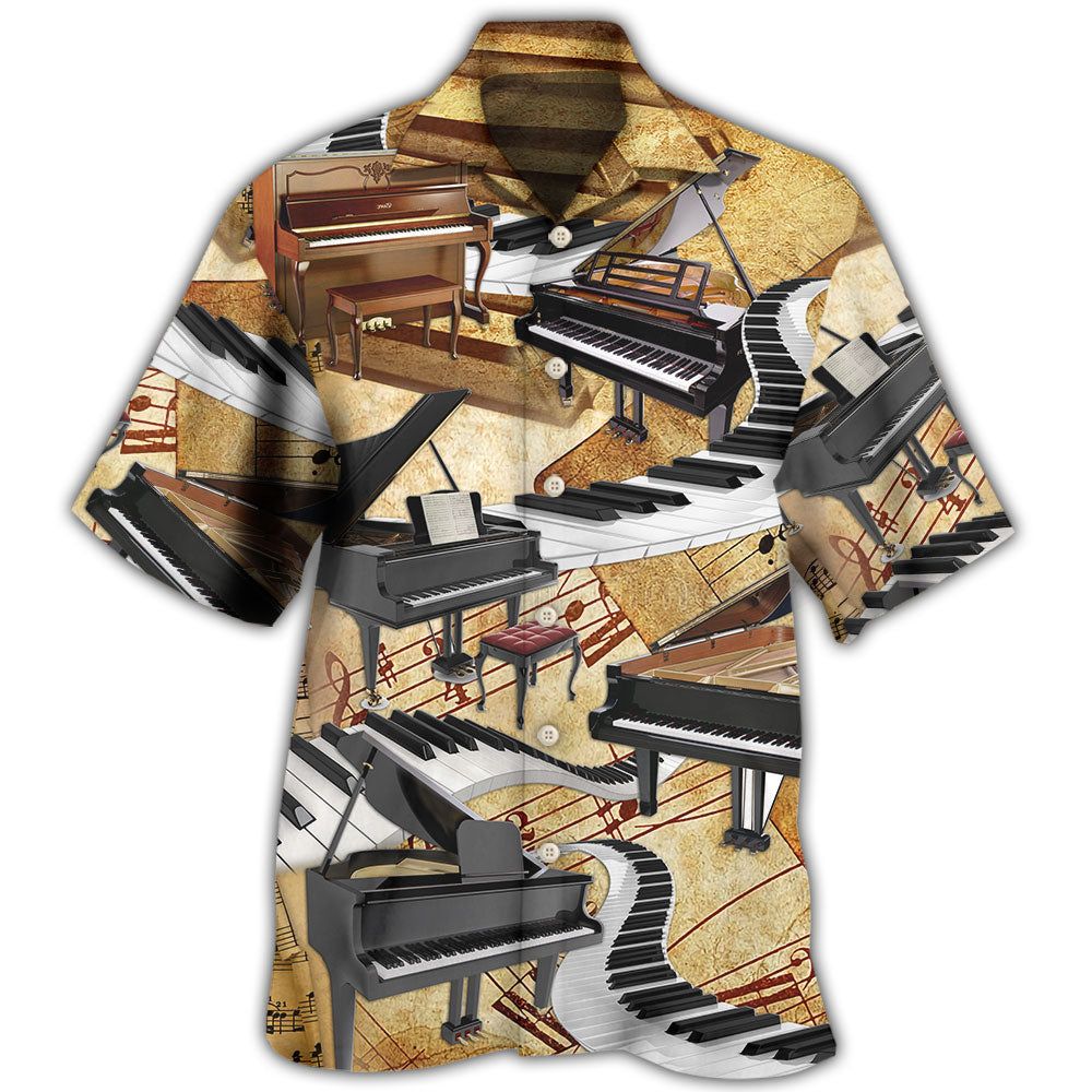Piano Retro Art Music Lover Trendy Aloha Hawaiian Beach Shorts Piano Retro Art Music Lover Trendy Aloha Hawaiian Beach Shorts